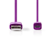 NEDIS  1 Metre Charge Cable for Micro USB Devices (Purple) Image