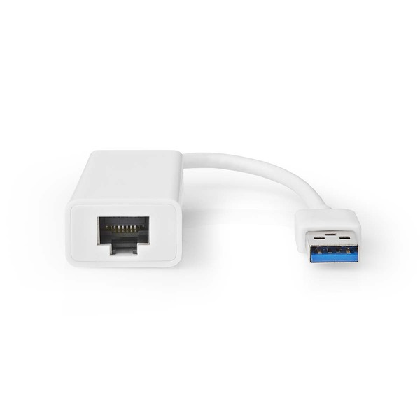 NEDIS  USB 3.2 Gen 1 USB-A Male RJ45 Female - 1 Gbps - 0.20 m - White - Retail Boxed