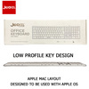 JEDEL FULL SIZE USB/ TYPE C MULTIMEDIA KEYBOARD APPLE MAC COMPATIBLE, SILVER, USB TYPE C AND USB CONNECTIONS Image