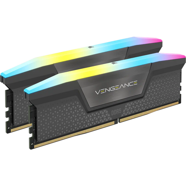 Corsair Vengeance 32GB Kit (2 x 16GB) RGB Black AMD Expo, DDR5, 5200MHz (PC5-41600), CL40, 1.25V, XMP 3.0, PMIC, DIMM Memory