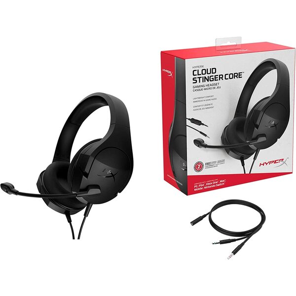 informatie limiet Gorgelen Kingston HyperX Cloud Stinger Core - Gaming Headset, for PC, Xbox One,  PlayStation 4, Nintendo Switch, Lightweight, Over-ear wired headset with  Mic - Black Friday Deal | Falcon Computers