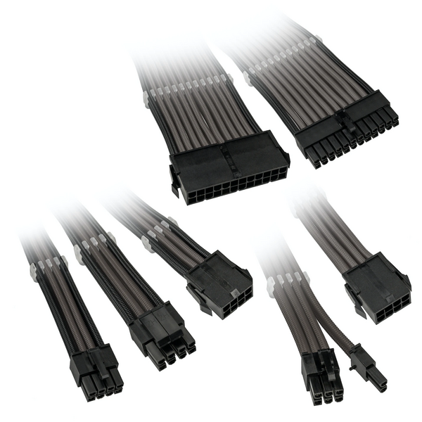 Kolink Core Adept Braided Cable Extension Kit - Gunmetal Grey - Black Friday Deal