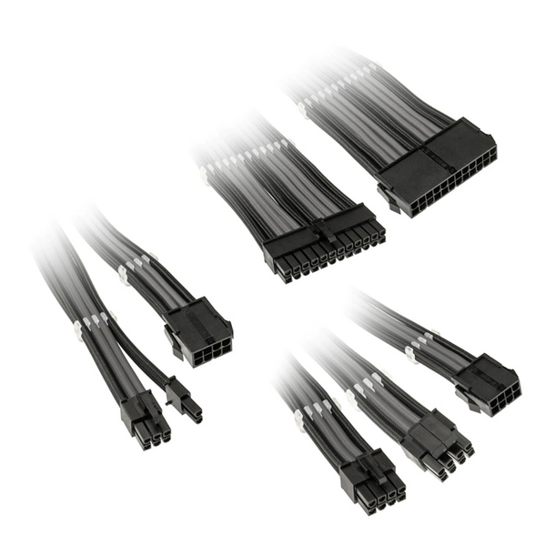 Kolink  Kolink Core Adept Braided Cable Extension Kit - Jet Black/Stone Grey