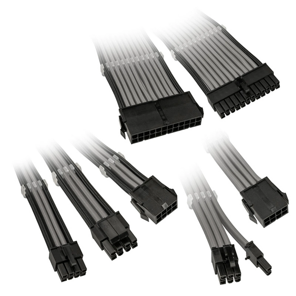 Kolink Core Adept Braided Cable Extension Kit - Stone Grey - Black Friday Deal