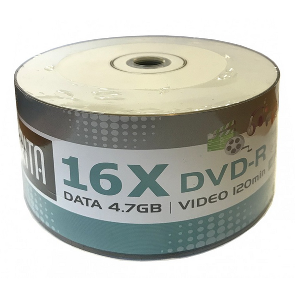 ARITA White Full Face Inkjet Printable 16x DVD-R in 50 Pack