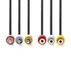 NEDIS 5m Composite Video Cable Extension, 3x RCA Male,  3x RCA Female, Nickel Plated, 480p,| 5.00 m,| Round,| PVC, Black Image