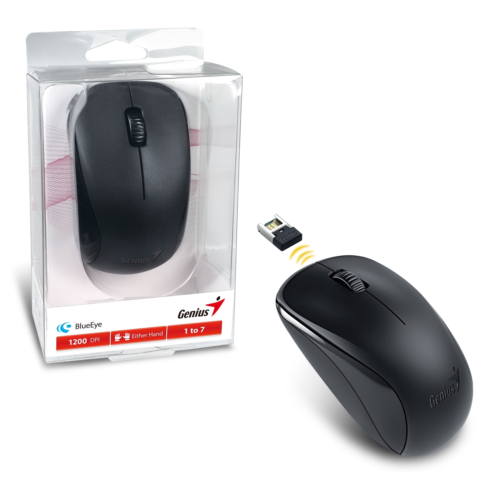 Genius Wireless Mouse 2.4 GHz with USB Pico Receiver Adjustable