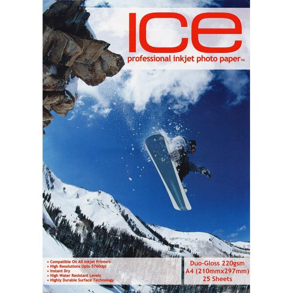 ICE 220GSM A4 Double Sided Gloss 25 Sheets