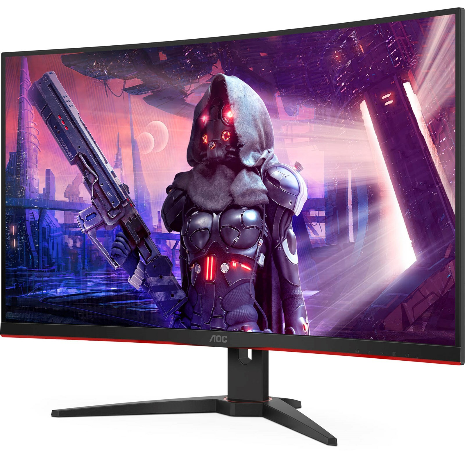 Aoc 31.5` QHD 1440p LED Curved Black Gaming monitor LED Display