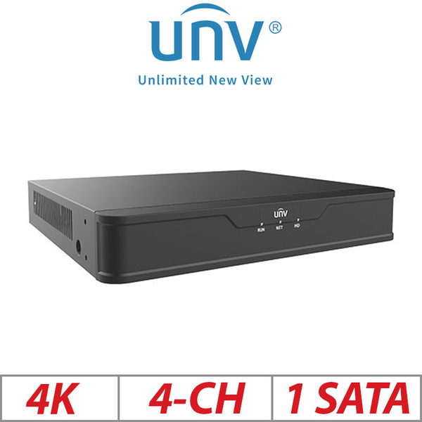 UNIVIEW 4K 4-CH UNIVIEW POE 1-SATA HD CCTV NVR WITH VIDEO CONTENT ANALYSIS ULTRA 265/H.265/H.264
