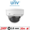 UNIVIEW 2MP UNIVIEW VANDAL RESISTANT NETWORK FIXED DOME CCTV IP CAMERA 2.8M WHITE Image