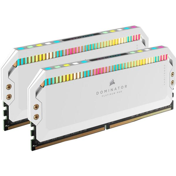 Corsair DOMINATOR PLATINUM RGB 32GB (2X 16GB) 5600MHZ DDR5 RAM - WHITE