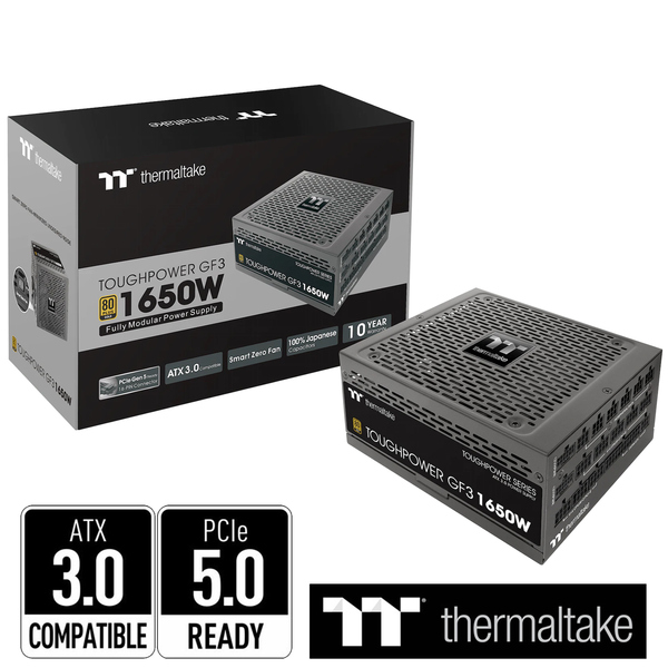 Thermaltake Toughpower GF3 1650W Native PCIe Gen 5.0 ATX3.0 80 Plus Gold Fully Modular Power Supply  -  Special Offer
