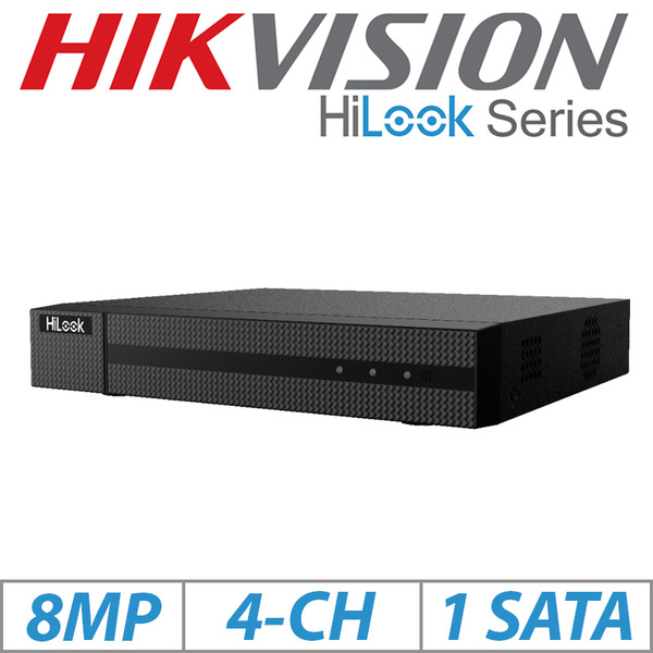 HiLook By Hikvision NVR-104MH-C/4P 8MP 4CH HIKVISION 1U 4 POE 4K HDMI NVR NVR-104MH-C-4P Hilook Powered by Hikvision