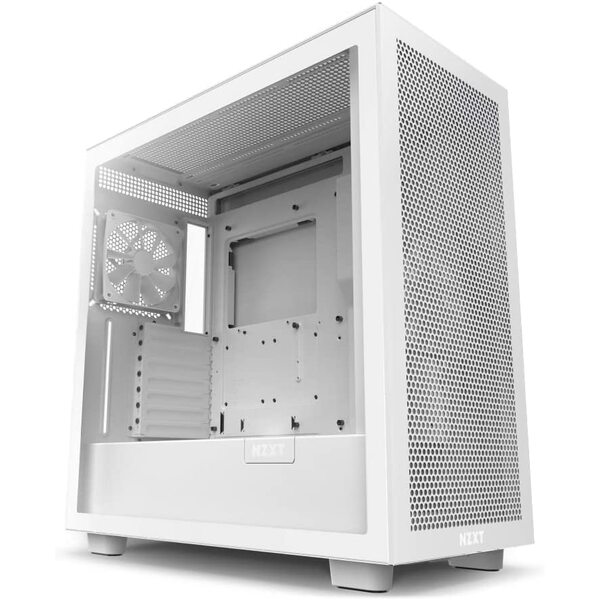 NZXT  NZXT H7 Flow White Mid Tower Tempered Glass PC Gaming Case - Special Offer