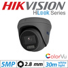 HiLook By Hikvision 5MP HIKVISION HILOOK DOME IP POE COLORVU OUTDOOR CCTV CAMERA 2.8MM GREY Image