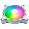 Coolermaster Masterfan MF120 Halo White Edition Addressable RGB 3 Fan Pack With ARGB Controller - 120mm Image