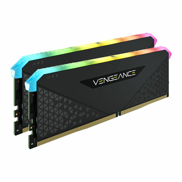 Corsair Vengeance RGB RS 16GB Kit (2 x 8GB), DDR4, 3200MHz (PC4-25600), CL16, XMP 2.0, 6 LEDs, Black