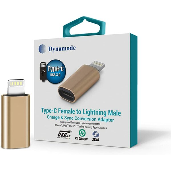 Falcon Value Dynamode USB Type C Female to Lightning (tm) Male Sync Charge Adapter