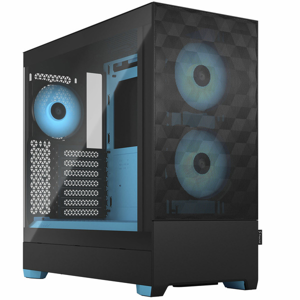 Fractal Designs Pop Air RGB Cyan Core Mid Tower Tempered Glass PC Case