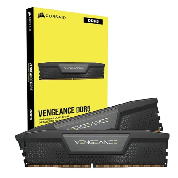Corsair Vengeance 32GB Kit (2 x 16GB), DDR5, 5200MHz (PC5-41600), CL40, 1.25V, AMD Optimised, PMIC, DIMM Memory