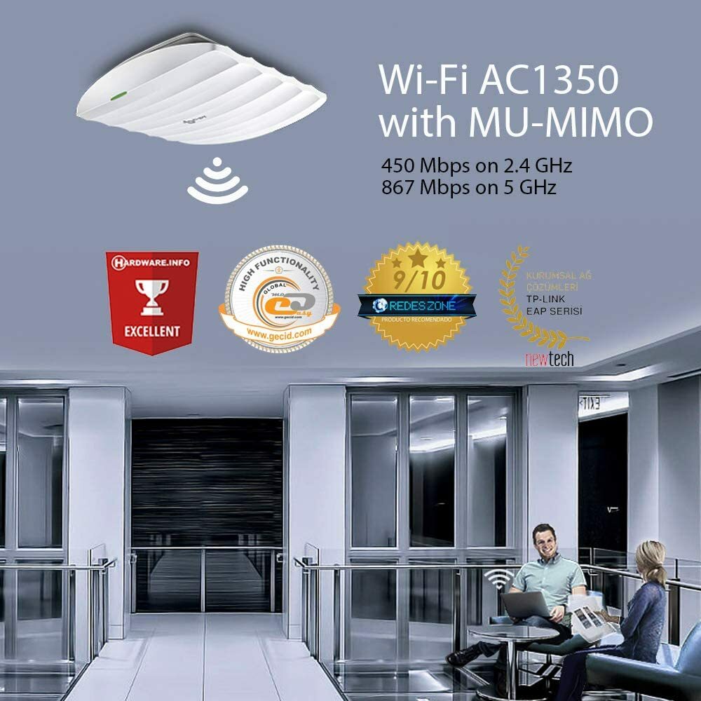 TPLINK (EAP225) Omada AC1350 (867+450) Dual Band Wireless Ceiling