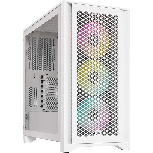 Corsair iCUE 4000D RGB WHITE AIRFLOW Mid Tower Gaming Case