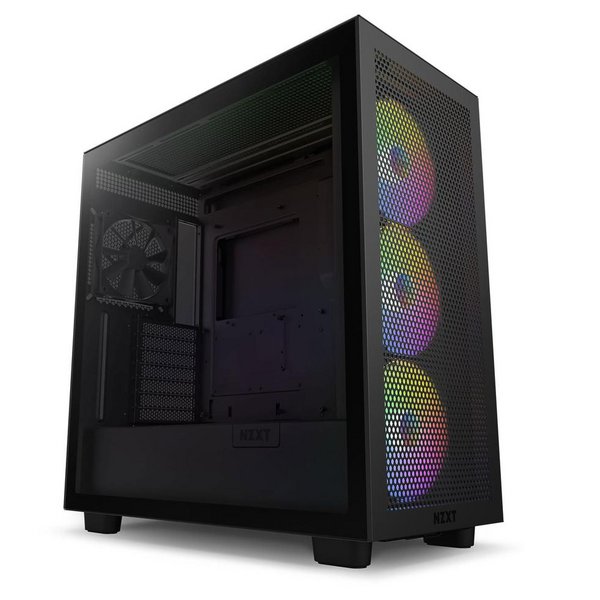 NZXT H7 FLOW RGB BLACK ATX MID TOWER PC CASE - Special Offer