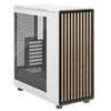 Fractal Designs Fractal Design North Chalk White (TG Clear) Case w/ Clear Glass Window, ATX, 2 Fans, USB-C, Oak Front Image