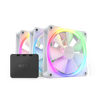 NZXT F120 RGB Triple Pack With Controller - White Image