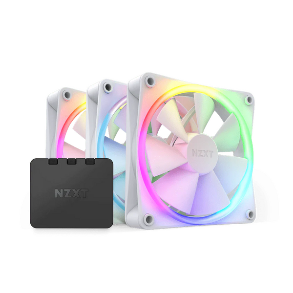 NZXT F120 RGB Triple Pack With Controller - White