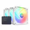 NZXT F120 RGB Core 120mm PWM Fan 3 Pack with Controller White Image