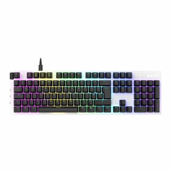 NZXT FUNCTION White Gateron Red Linear Modular Mechanical Gaming Keyboard - SPECIAL OFFER