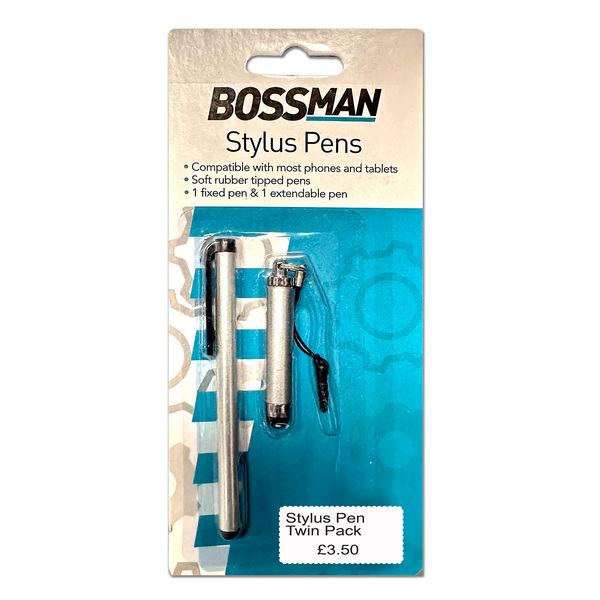 bossman Stylus Pen Twin Pack For Ipad /  Android Pads
