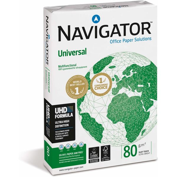 Navigator A4 Universal Printer Paper 80gsm - 400 Sheets Ultra Bright
