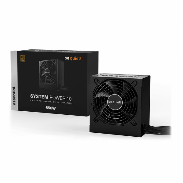 Be Quiet  650W System Power 10 PSU, 80+ Bronze, Fully Wired, Strong 12V Rail, Temp. Controlled Fan