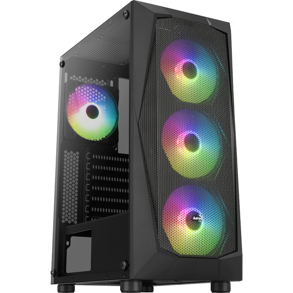 Aerocool Falcon V2 Mdi-Tower Tempered Glass - ARGB - Black