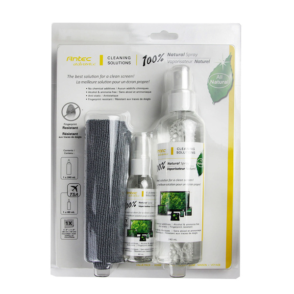 ANTEC  Advance 100% Natural Spray Cleaner 240ml + 60ml Includes Microfibre Cleaning Cloth included