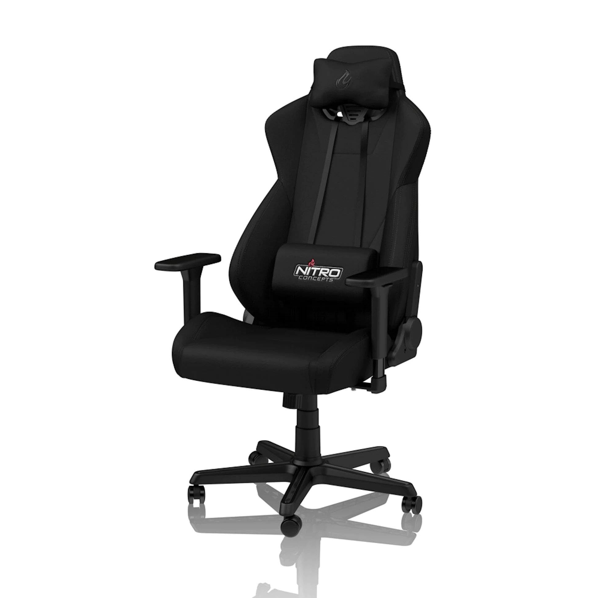 Nitro Concepts S300 Gaming Chair Stealth Black Fabric Falcon Computers