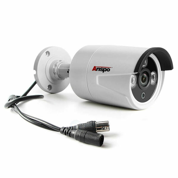 Anspo 5MP CCTV Camera HD Bullet Waterproof Indoor/Outdoor 20M IR Night-Vision UK