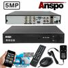 Anspo 5MP Smart CCTV Camera System 16 CHANNEL DVR Recorder - HDMI Image