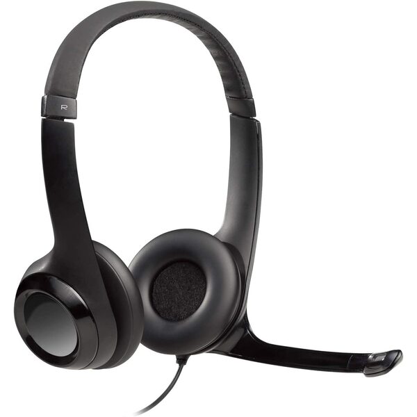 Logitech H390 USB Wired Headset for PC & Laptop, Stereo with Noise Cancelling Microphone, In-Line Controls