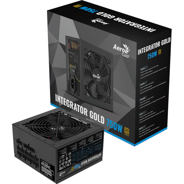 Aerocool Integrator Gold 850W Fully Modular 80 PLUS Gold Power Supply - Laptops Direct