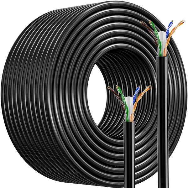 JEDEL 305m Cat6 out doors network cable Black - 100% Copper