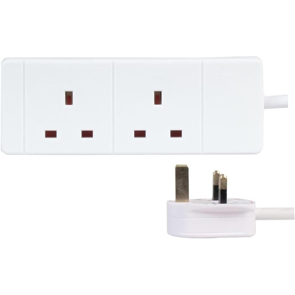 PROELEC Pro Elec 2 Gang Mains Power Socket Extension Lead, 5M Cable