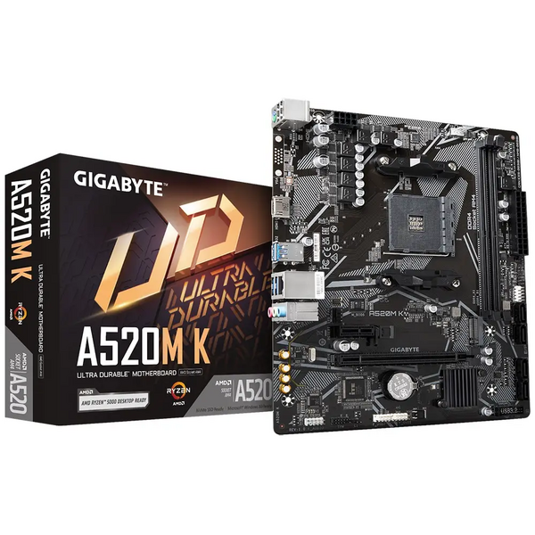 Gigabyte AMD A520M-K (Socket AM4) RYZEN DDR4 Micro ATX Motherboard
