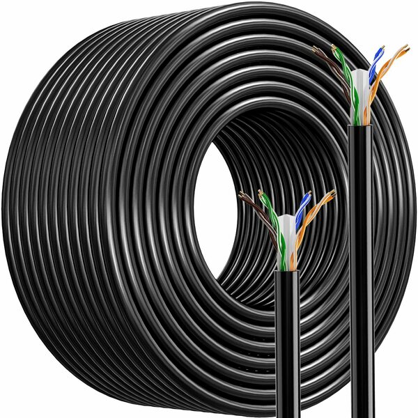 JEDEL 1m CAT6 out doors network cable Black - 100% Copper (SOLD PER METER)