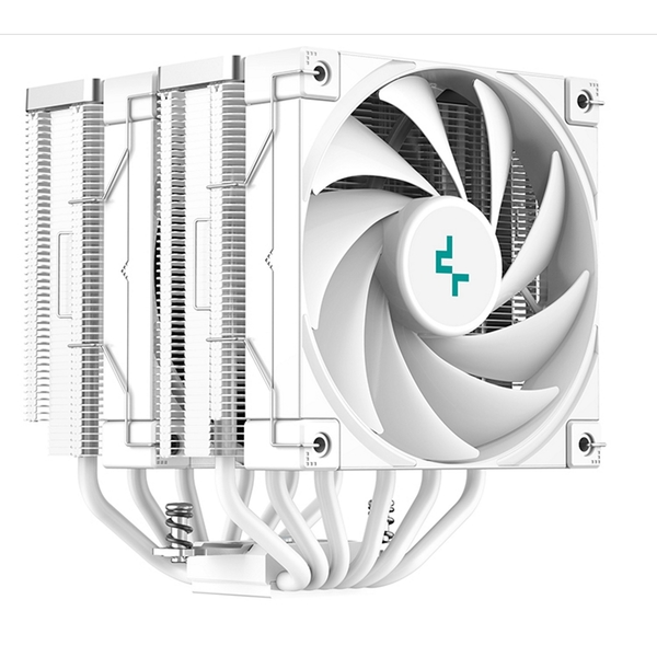 Deepcool AK620 WHITE CPU Cooler, Dual Powerful 120mm White Fans, 1850RPM, 260W Max, LGA1700 / AM5 Ready