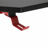 homcom Gaming Desk Steel Frame w/ Cup Holder Headphone Hook Adjustable Feet Red Image