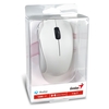 Genius  Wireless Mouse, 2.4 GHz with USB Pico Receiver, Adjustable DPI levels up to 1200 DPI, 3 Button with Scroll Wheel, Ambidextrous Design, White Image